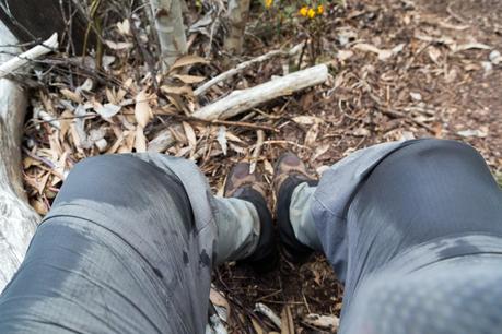 sweat on legs during hiking