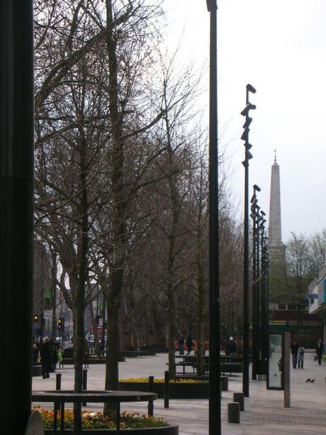 Old Street Promenade of Light Lighting Columns