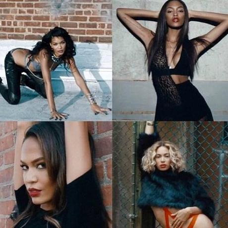 Beyoncé, Joan Smalls, Jourdan Dunn and Chanel Iman in her new video