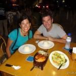 Lisa & George enjoying dinner at Kina Buch