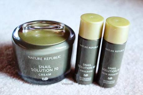 Nature Republic Snail Solution Booster, Emulsion, and Cream Review