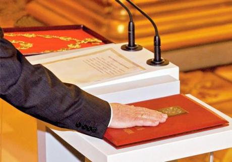 2012: Mr. Putin took the presidential oath on the Russian Federation constitution.