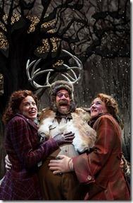 Heidi Kettenring, Scott Jaeck and Kelli Fox in Merry Wives of Windsor, Chicago Shakespeare