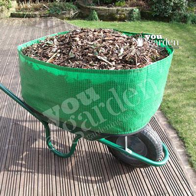 bag that increases the volume your wheelbarrow can hold