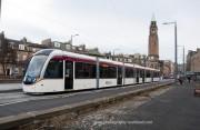 Edinburgh trams being tested on Shandwick Place