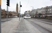 Edinburgh trams being tested on Shandwick Place