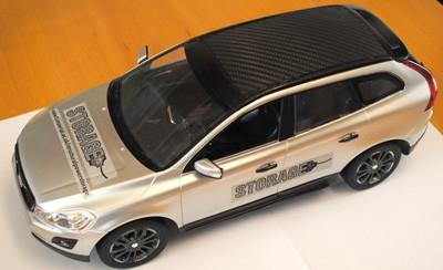In the model above, the car roof has been replaced by a structural battery.