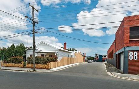 Street view of profile house.