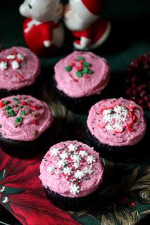 Tacky Christmas Sweater Chocolate Beet Vegan Cupcakes