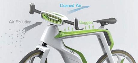 Pedal bike that purifies the air