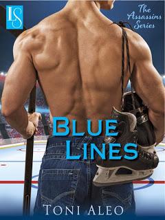 A five puck salute for Toni Aleo's Blue Lines, book 4 in her The Assassins series