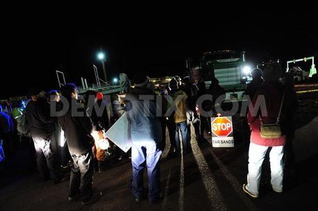 image from December 2 blockade in Umatilla