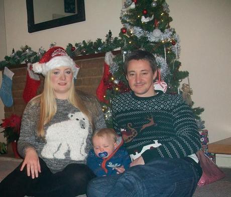 M & S Christmas Jumper Family Portrait