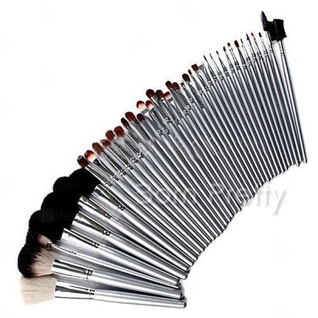 Professional 40 Pcs Wool Makeup Brush Set with Free Black Case