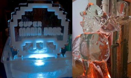 Super Mario Inspired Ice Sculpture