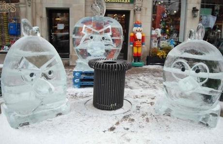 Angry Birds Inspired Ice Sculpture