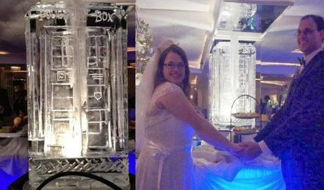 TARDIS Inspired Ice Sculpture