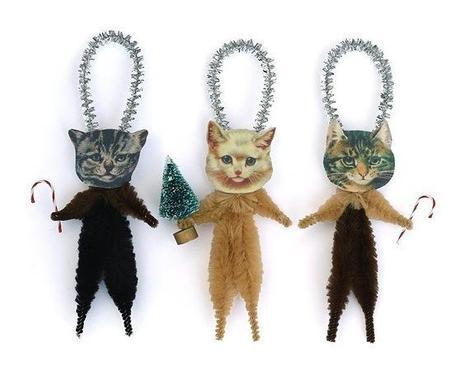 Cat Inspired Christmas Tree Baubles