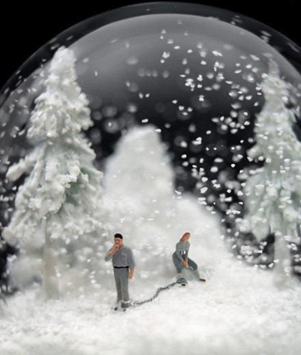 Walter Martin and Paloma Muñoz Scary Snow Globe 