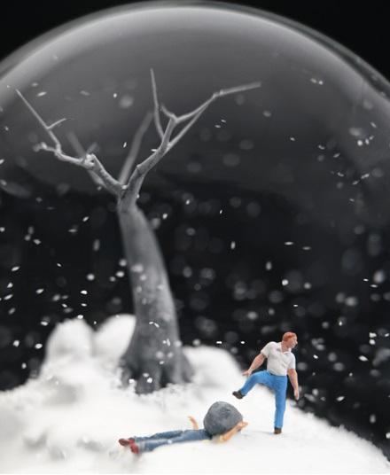 Walter Martin and Paloma Muñoz Scary Snow Globe 