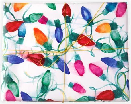 Christmas Lights Gift Wrapping Paper
