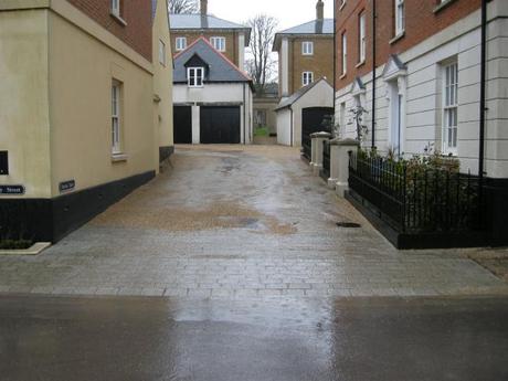 Poundbury Estate, Dorchester - Change of Material at Junction to Rear Parking
