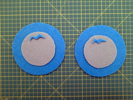 Making the engines for the rocket costume: cutting the windows