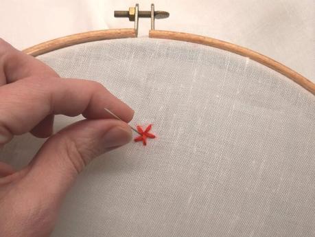 Woven wheel embroidery stitch tutorial alt