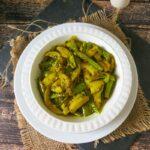 Aami Mirch Ki Sabji I Green Chili and Raw Mango Stir fry