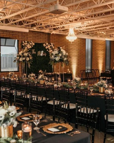 best wedding venues in michigan hall served with wedding tables for guests