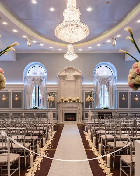 best wedding venues in philadelphia ballroom aisle