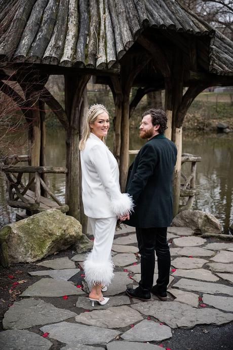 Laura and Ryan’s Elopement Wedding in Wagner Cove in January