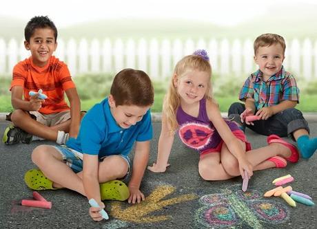 Josh and my grandson loved chalk drawing on the driveway!