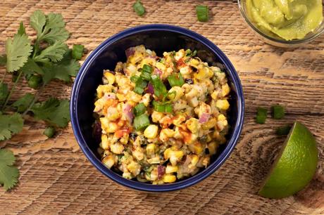 mexican esquites, or mexican street corn salad
