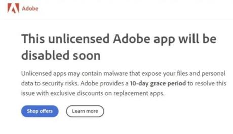 How to Fix This unlicensed Adobe app will be disabled soon