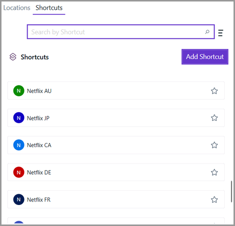 PureVPN Shortcuts