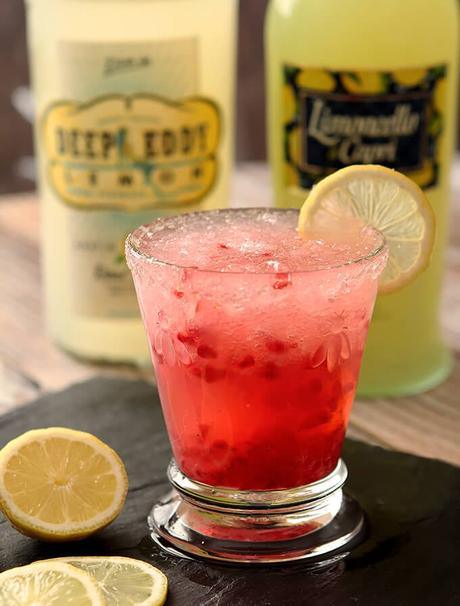 Limoncello Raspberry Slushy Cocktail