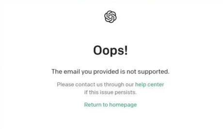 How to Fix “The Email You Provided Is Not Supported” Error in ChatGPT