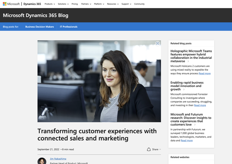 Transforming customer experiences with connected sales and marketing