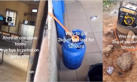 Nigerian Shop Owners Resort to Powering Their Generators With Gas Amid Petrol Price Hike