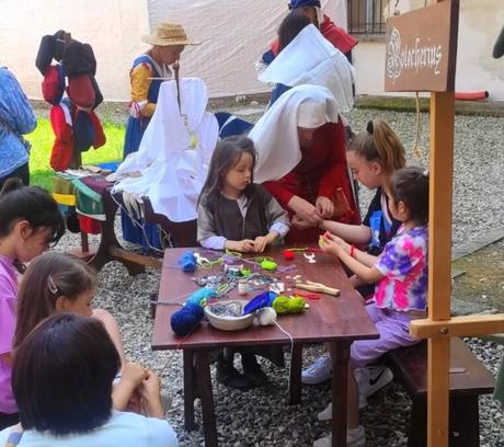 Our first lucet workshop at Belgioioso Medievale Our lucet workshop during Belgioioso Medievale, 3rd June 2023