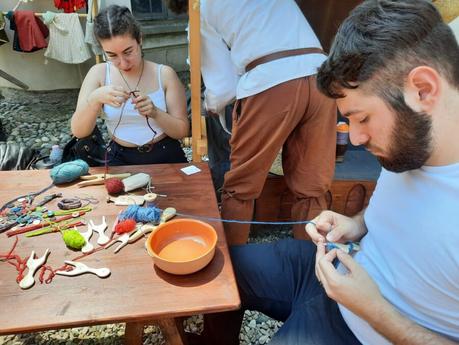 Our first lucet workshop at Belgioioso Medievale Our lucet workshop during Belgioioso Medievale, 3rd June 2023