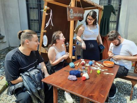 Our first lucet workshop at Belgioioso Medievale Our lucet workshop during Belgioioso Medievale, 3rd June 2023