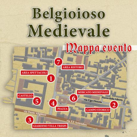 Our first lucet workshop at Belgioioso Medievale The map of the event Belgioioso Medievale, 3rd June 2023
