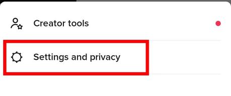 Go to Settings and privacy