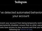 “We’ve Detected Automated Behavior Your Account” Instagram