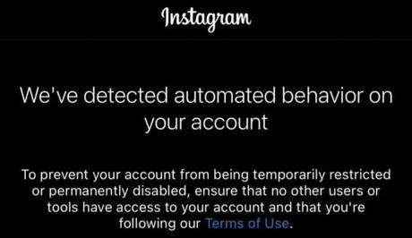 How to Fix Weve Detected Automated Behavior on Your Account on Instagram