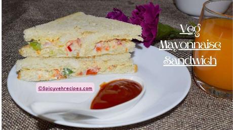 Mayonnaise Sandwich | Vegetable Mayo Sandwich