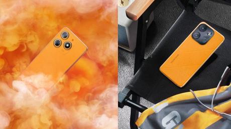 tecno-spark-go-2023-spark-10-magic-skin-orange-color-launched with-leather-back-panel