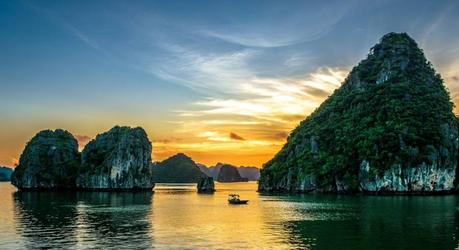 Beautiful sunset at Halong bay, Vietnam Travel Guide, Enchanting Travels